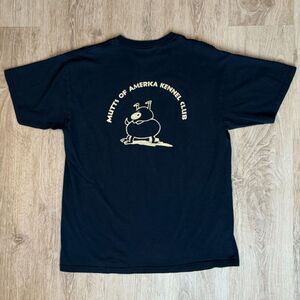 Gildan Graphic T-Shirt Mutts Of America Kennel Club Navy Blue Large